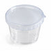 Couvercle plate en plastique transparent - 100 unités