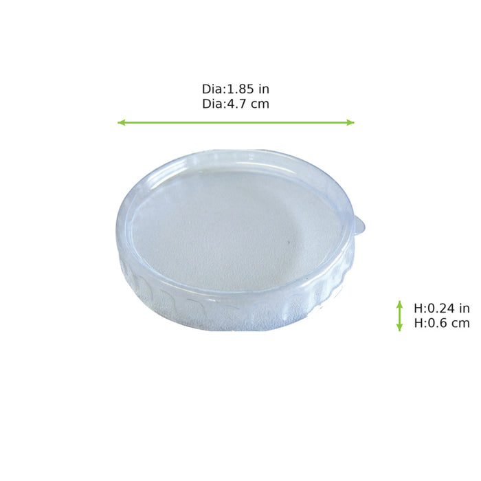 Couvercle plate en plastique transparent - 100 unités