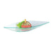 Mise en bouche plastique PS vert transparente forme diamant "Eleni" 15 ml 13 cm x 4,1 cm x 2 cm - 24 unités