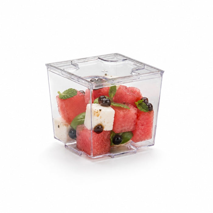 Couvercle PS transparent "Kara" 5,5 cm x 5,5 cm x 0,2 cm - 24 unités