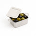 Mini marmite plastique PS argentée avec couvercle "Loukia" 9,5 cm x 5,3 cm x 3,5 cm - 24 unités