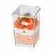 Couvercle PET transparent "Quadra" 5,8 cm x 5,8 cm x 0,8 cm - Compatible avec 209MBQUADRA1 - 200 unités