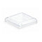 Couvercle PET transparent carré plat 