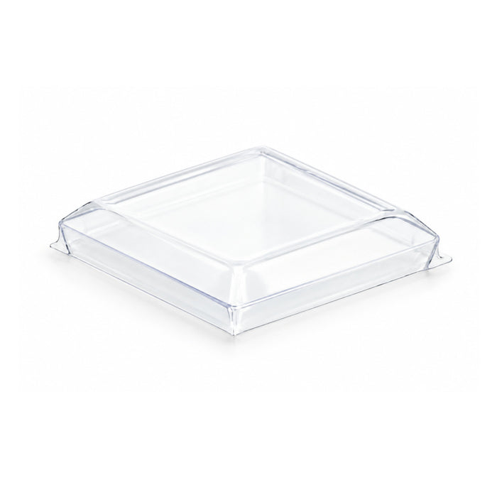 Couvercle PET transparent carré plat "Taiti" 4,6 cm x 4,6 cm x 1 cm - Compatible avec 209MBTAITI, 209MBTAITIB, 209MBTAITIN, 209MBTAITIV - 200 unités