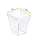 Couvercle PET transparent carré plat "Taiti" 4,6 cm x 4,6 cm x 1 cm - Compatible avec 209MBTAITI, 209MBTAITIB, 209MBTAITIN, 209MBTAITIV - 200 unités