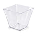 Verrine plastique PS transparente carrée sans couvercle "Quadra" - 200 ml - 7,2 cm x 7,2 cm x 7,2 cm