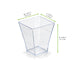 Verrine pyramidale plastique PS transparente « Taïti » - 120 ml - 5 cm x 5 cm x 7 cm - dimensions