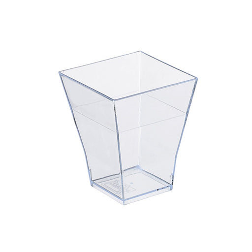 Verrines pyramidales PS transparentes ?Taïti? ? parfaites pour présenter vos créations, lot de 30