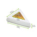 Boîte pâtissière triangulaire carton blanc avec couvercle à fenêtre 15,5 cm x 13 cm x 4,5 cm - 50 unités