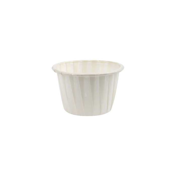 Pot papier plissé blanc 30 ml - Ø 5,7 cm - H 5,1 cm - 250 unités