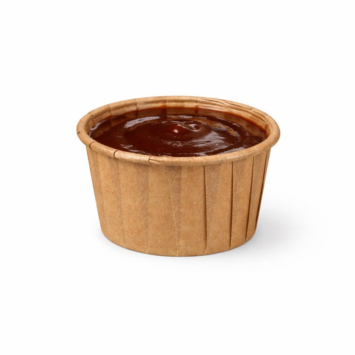 Pot papier plissé kraft avec boîte distributrice 60 ml - Ø 5,4 cm - H 3,5 cm - 200 unités