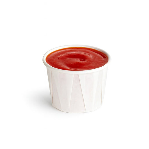 Pot papier plissé blanc 75 ml - Ø 6 cm - H 2,6 cm - 250 unités