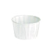 Pot papier plissé blanc 75 ml - Ø 6 cm - H 2,6 cm - 250 unités