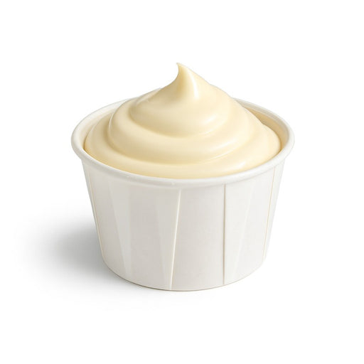 Pot papier plissé blanc avec boîte distributrice 120 ml - Ø 7,5 cm - H 3 cm - 200 unités