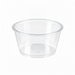 Pot à sauce rond en plastique PET transparent - 100 ml - Ø 7,4 cm - H 3,5 cm - 125 unités