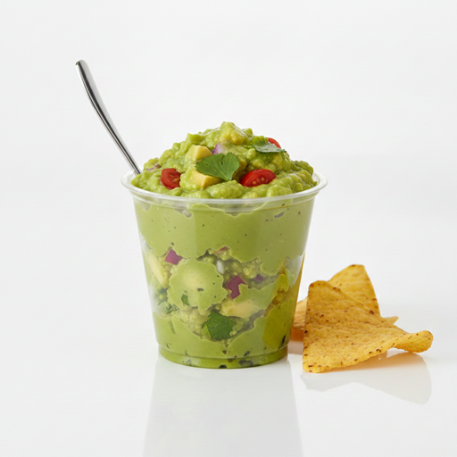 Pot à sauce rond en plastique PET transparent - 150 ml - Ø 7,4 cm - H 7 cm - 50 unités