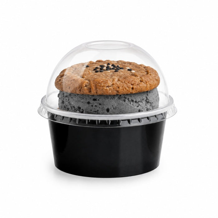 Couvercle PET transparent dôme - Ø 8 cm - H 3,6 cm - 100 unités
