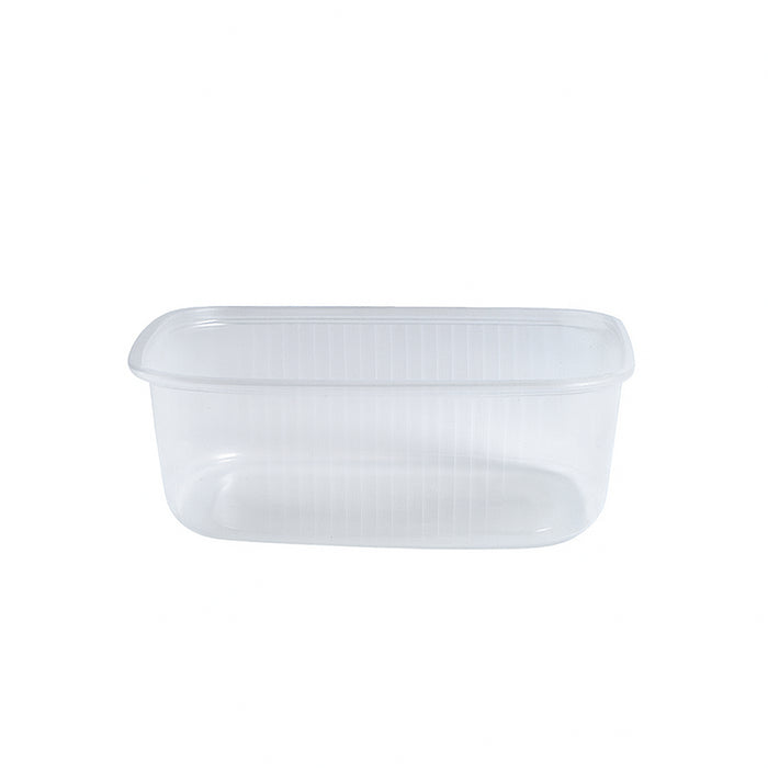 Boite plastique PP rectangulaire transparente 11 cm x 8 cm H 4 cm 200ml - 1000 unités