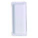 Assiette rectangulaire en carton recyclé blanc 24 cm x 11 cm - 250 unités