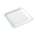 Assiette carrée en carton blanc 21 cm x 21 cm x 0,02 cm - 250 unités
