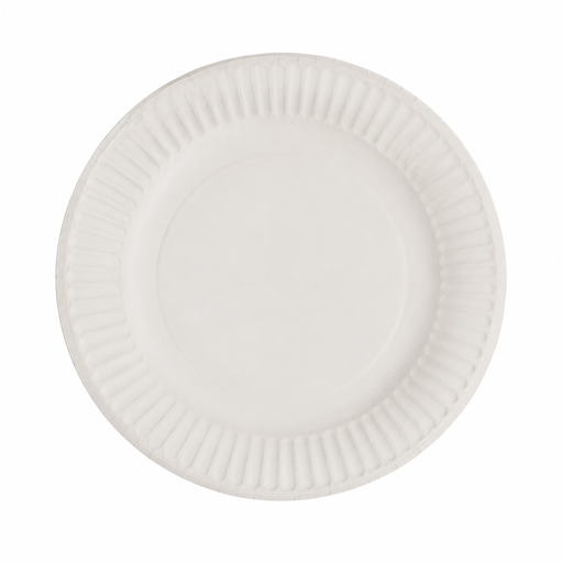 Assiette ronde en carton blanc - Ø 18 cm - 100 unités