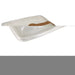 Saladier carré blanc en pulpe sans couvercle - 1000 ml - 23,5 cm x 23,5 cm x 2,8 cm - 25 unités