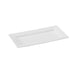 Assiette rectangulaire blanche en pulpe 26 x 13 cm - 50 unités