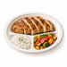 Assiette ronde blanche en pulpe sans PFAS à 3 compartiments - Ø 26,2 cm - en situation