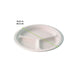 Assiette ronde blanche en pulpe sans PFAS à 3 compartiments - Ø 26,2 cm - dimensions