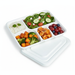 Plateau repas pulpe 5 compartiments avec couvercle   282x220, H37,5 mm, 50pcs