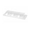 Couvercle PET transparent pour assiette 3 compartiments - 26 cm x 11 cm x 3,6 cm - Compatible avec 210APU3TAPA - 50 unités