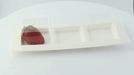 Couvercle PET transparent pour assiette 3 compartiments 26 cm x 11 cm x 3,6 cm - Compatible avec 210APU3TAPA - 50 unités