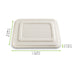 Couvercle en pulpe pour plateau repas 5 compartiments - 28,6 cm x 22,5 cm x 1,45 cm - dimensions