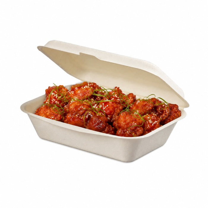 Coquille blanche en pulpe 19 cm x 14 cm H 6 cm 600ml - 50 unités