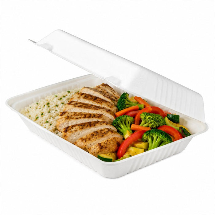 Coquille blanche en pulpe 23,2 cm x 15,7 cm H 8 cm - 50 unités