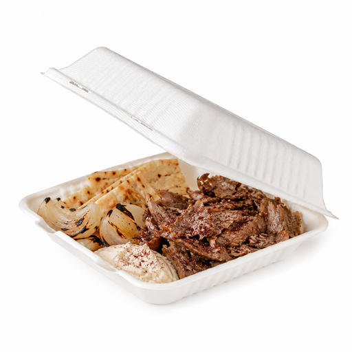 Coquille blanche en pulpe - 1400 ml - 23,4 cm x 23,1 cm x 8 cm - 50 unités