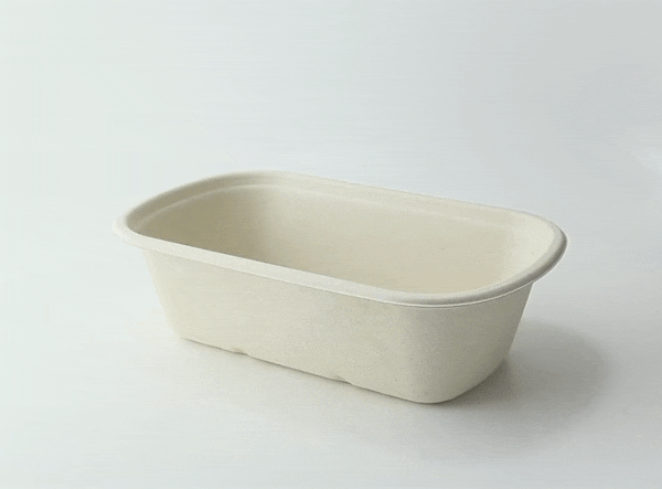 Boîte rectangulaire brune en pulpe 1150 ml 23 cm x 13,5 cm x 6,5 cm - 125 unités