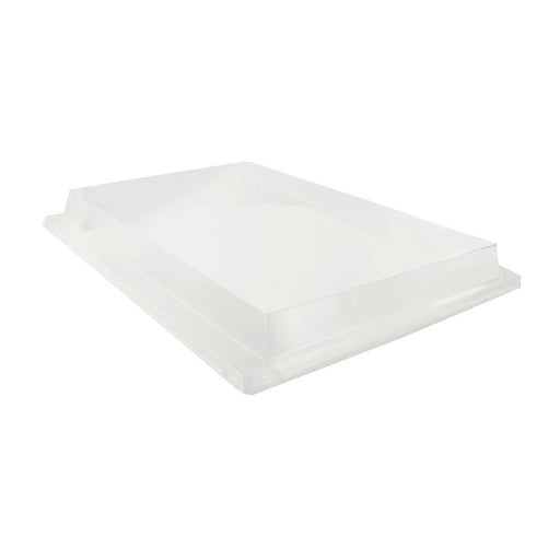 Couvercle plat transparent en plastique PET 38 cm x 28 cm H 4 cm - 10 unités