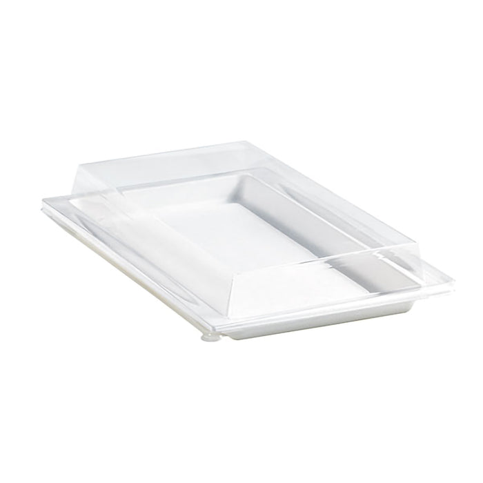 Couvercle PET transparent pour plateau "Atlas" 27,2 cm x 19,3 cm x 3,3 cm - 100 unités