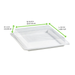Couvercle PET transparent pour plateau "Atlas" 27,5 cm x 26,5 cm x 3,3 cm - Compatible avec 210APUTRP3 - 100 unités