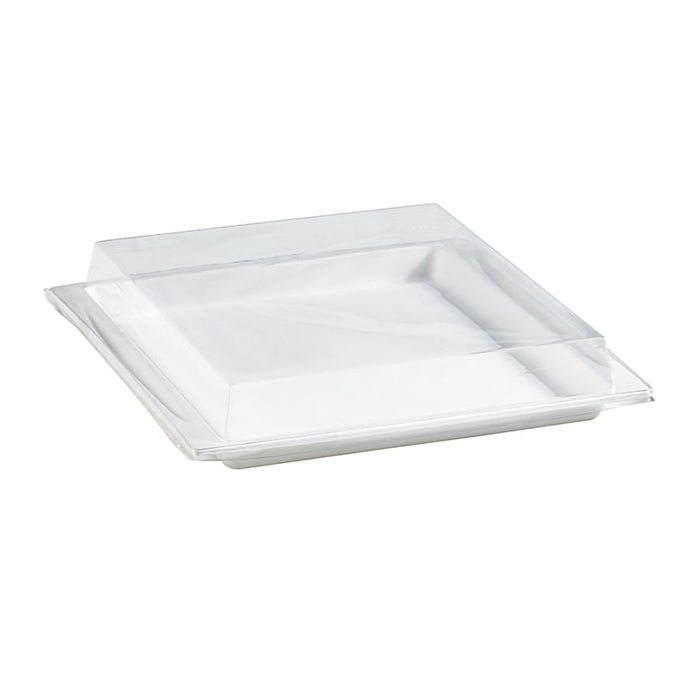 Couvercle PET transparent pour plateau "Atlas" 27,5 cm x 26,5 cm x 3,3 cm - Compatible avec 210APUTRP3 - 100 unités