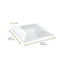 Assiette carrée creuse réutilisable givrée en plastique PP micro-ondable - 350 ml - 21,5 cm x 21,5 cm - 10 unités