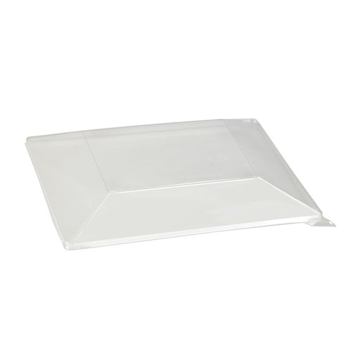 Couvercle plastique PET transparent 21 cm x 21 cm x 4 cm - 10 unités