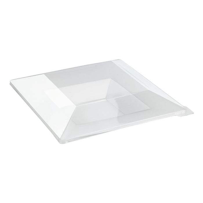 Couvercle PET transparent 22 cm x 22 cm x 4 cm - Compatible avec 210AQ2121, 210AQ2121PP - 60 unités