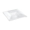 Couvercle PET transparent - 22 cm x 22 cm x 4 cm - Compatible avec 210AQ2121, 210AQ2121PP - 60 unités