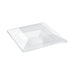 Couvercle PET transparent 22 cm x 22 cm x 4 cm - Compatible avec 210AQ2121, 210AQ2121PP - 60 unités