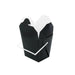 Pot Asie noir carré avec poignée 450 ml 9,1 cm x 7,2 cm x 9 cm - 50 unités