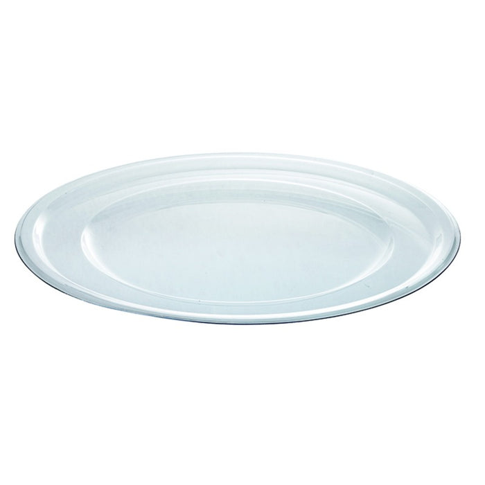 Assiette plastique transparente ronde - 6 unités