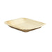 Assiette carrée en palmier 17 cm x 17 cm x 3 cm - 25 unités