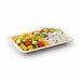 Assiette rectangulaire en palmier 25 cm x 15,5 cm x 3 cm - 25 unités